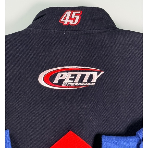 VTG NASCAR Kyle Petty #45 Racing Jacket Size XL Embroidered Sponsor Logos - Picture 3 of 16